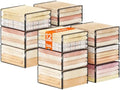 Lifewit 36L Clear Sheet Storage Bags with Zipper 12 Pack, Plastic Sweater Storage Bins for Clothing, Vinyl Foldable Clothes Containers Organizers for Closet, Blankets, Bedding 17.7 x 15.7 x 7.9 Inch by Lifewit