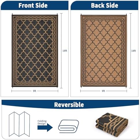 GAOMON Outdoor Rug 9x18 ft Extra Large Waterproof Patio Rug - Image 2