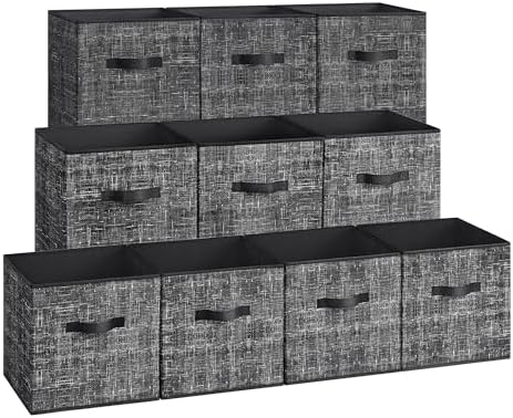 SONGMICS Storage Cubes, Set of 10, 13-Inch Foldable Closet Organizers by SONGMICSbySONGMICSHOME