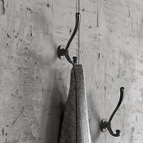 Goo-Ki Elegant Black Zinc Alloy Coat Hooks - Affordable Luxury Coat Hoooks Hardware for Bedroom, Kitchen, 6 Pack - Image 7