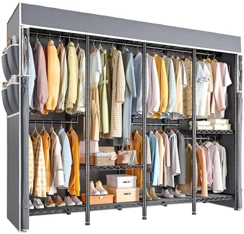 Raybee Clothes Rack with Cover, Heavy Duty, 1150lbs Capacity, Adjustable - Image 6