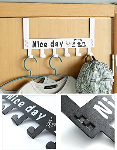 Over Door Hanger Over The Door Hanger Hook with 6 Double Hooks Portable Hooks Home Office Decor Heavy Duty Door Rack for Hanging Coats Clothes Hats - Image 6