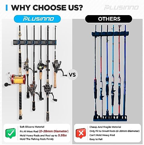 PLUSINNO V6 Vertical Fishing Rod Holder, Pole Holders for Heavy Combos - Image 5