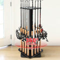 Ghosthorn Rotating Fishing Rod Holder for Garage,Wood Floor Pole Rack Black by Ghosthorn