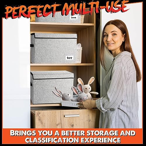 Chuangdi 6 Pcs Comic Book Storage Boxes,Gray - Image 6