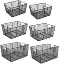 happimess Sutton 6-Piece Nesting Mild Steel Storage Baskets 16", Black by Happimess
