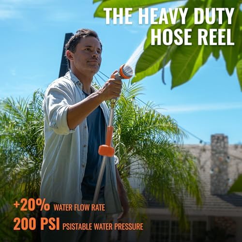 Retractable Garden Hose Reel 1/2 inch x 150 ft Wall Mounted - Image 3