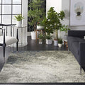 Nourison Home Passion Charcoal/Ivory 3'9'' x 5'9'' Area-Rug, Modern, Abstract, Easy-Cleaning, Non Shedding, Bed Room, Living Room, Dining Room, Kitchen, (4' x 6') by NourisonHome