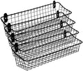 Spectrum Medium Wire Wall Basket Matte Black Rustic Wall Bin, Vintage Wire Basket_Wall Mount Hanging Caddy for Kitchen Organization, Wall_Mount Storage for Pantry Bathroom Kitchen, Medium (Pack of 4) by Unknown