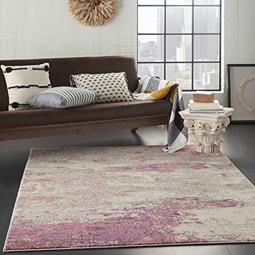Nourison Home Celestial Ivory Pink 3'11" x 5'11" Area Rug - Easy Clean, Non Shedding, Bed Room, Living Room, Dining Room, Kitchen (4' x 6') - Image 2