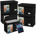 Display Collection Comic Book Storage Boxes, Protector Organizer 15.8" X 7.8" X 11.8" Collapsible Holds 160-180 Comic Book Heavy Duty Bin Container Holder Shelf, 5 PCS by YNSZAS