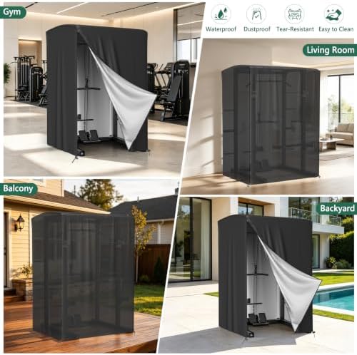 AKEfit Strength Training Cover, Waterproof & Dustproof Gym Rack Cover with Zipper,Fit for Indoor and Outdoor - Image 7