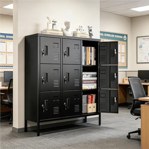 SUPEER 9-Door Metal Locker for Employees with Keyed Compartments - Image 2