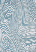 Unique Loom Outdoor Modern Collection Area Rug - Pool (7' 1" x 10' Rectangle, Light Aqua/ Blue) by UniqueLoom