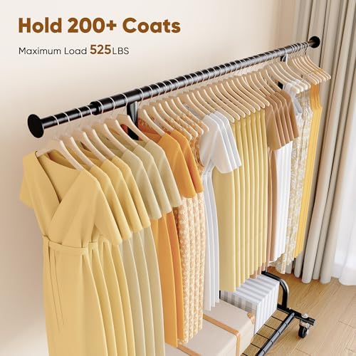 HOKEEPER Clothes Rack Collapsible Clothing Rack Capacity 525LBS Black - Image 3