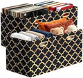 Posprica 11x11x11 Storage Cube Bins, Collapsible Storage Bins Fabric Storage Cubes Organizer Baskets Box Drawers for Shelves, Closet, Wardrobe, Bookshelf, Cabinet (Set of 4, Black/Gold lantern) by Posprica