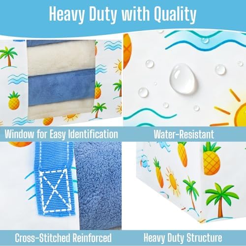 VENO Moving Bags, Wide Open Top, Clear Window, Tropical Island, 10 Pack - Image 4