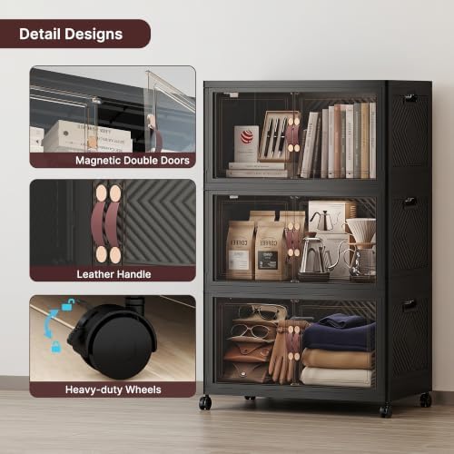 UAMFURI Stackable Storage Bins with Lids, 330QT Lockable Storage Cabinet - Image 6