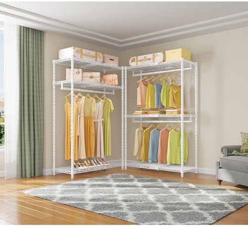 VIPEK X1 Expandable Clothes Rack Heavy Duty Adjustable Closet System White - Image 6