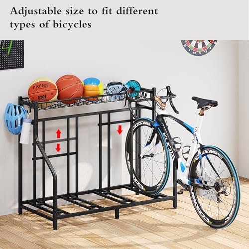 Garage Bike Rack Storage 4 bikes Stand Organizer Adjustable Holds - Image 2