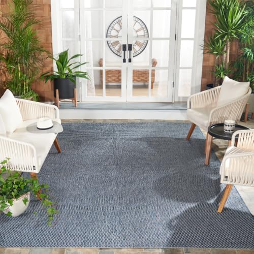 SAFAVIEH Courtyard Outdoor Area Rug 10x14, X-Large Navy & Grey CY8521-36821 by Unknown