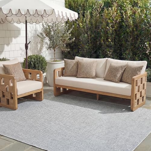 SAFAVIEH Courtyard Outdoor Area Rug 10x14, X-Large Grey & Navy CY8521-36812 by Unknown