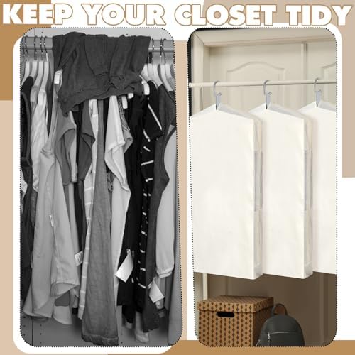 Aliceset 3 Pcs Pure Cotton Garment Storage Bag for Hanging Clothes - Image 4