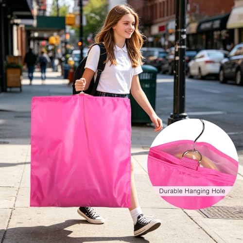 Univivi 54 Inch Dance Costume Garment Bags for Dancers, Rose Red, 5 Pack - Image 5