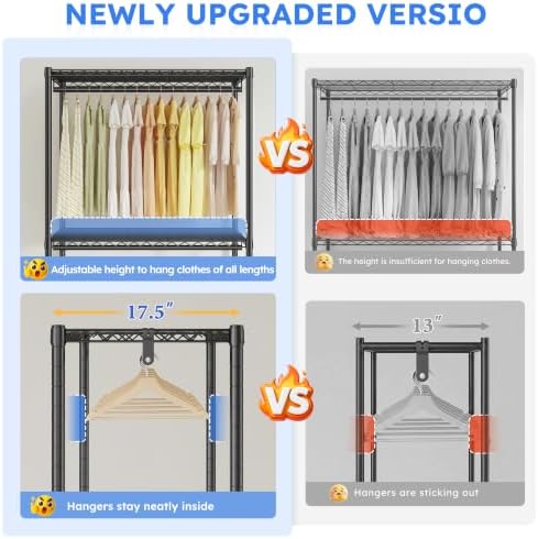 Raybee Rolling Clothes Rack with Cover, Portable Closet for Bedroom, Dorm - Image 4