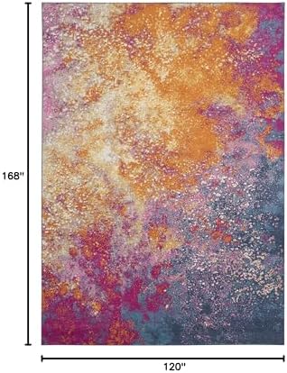 Nourison Home Passion Sunburst 10' x 14' Area Rug, Modern, Abstract, Easy-Cleaning, Non-Shedding, Bedroom, Living Room, Dining Room, Kitchen - Image 2