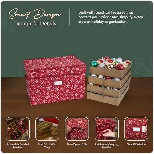 Covermates Adjustable Ornament Storage Box, 19.25" W x 13" D x 12.5" H - Image 4