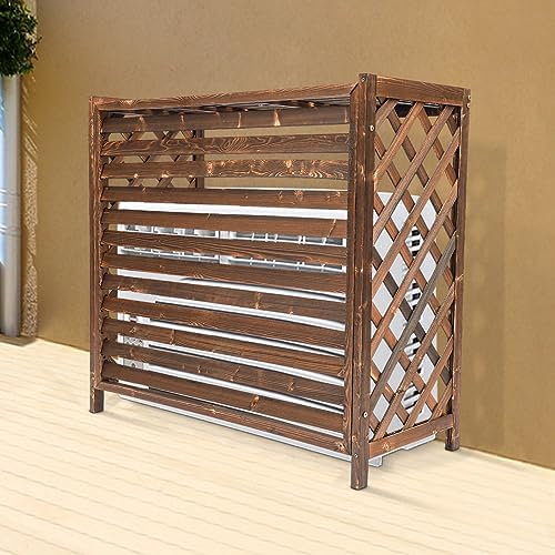 Xuthusman Air Conditioner Fence Screen, AC Covers Solid Wood Planter Rustic Wooden Outdoor Planting Frame for Outside to Hide Air Conditioner & for Outdoor Privacy by Xuthusman
