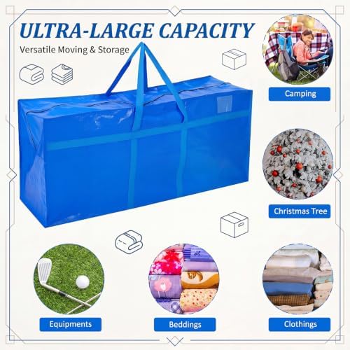 Windyun 4 Pcs 195 Gallon Extra Large Moving Bags XXL Heavy Duty Storage Bag - Image 5