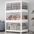 BROVIEW 90Gal Stackable Storage Bins with Lids Foldable Boxes,White,3Pack by BROVIEW-EnjoytheArtofLife