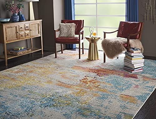 Nourison Home Celestial Sealife 7' x 10' Area Rug - Easy Clean, Non Shedding, Bed Room, Living Room, Dining Room, Kitchen (7' x 10') - Image 3
