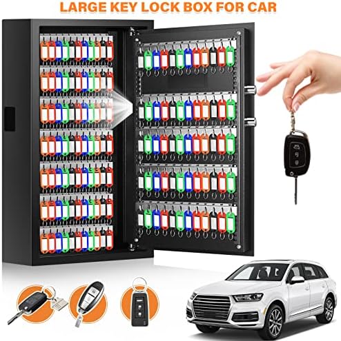144 Keys Anti-Theft Fireproof Key Cabinet Wall Mount with Combination Lock - Image 5