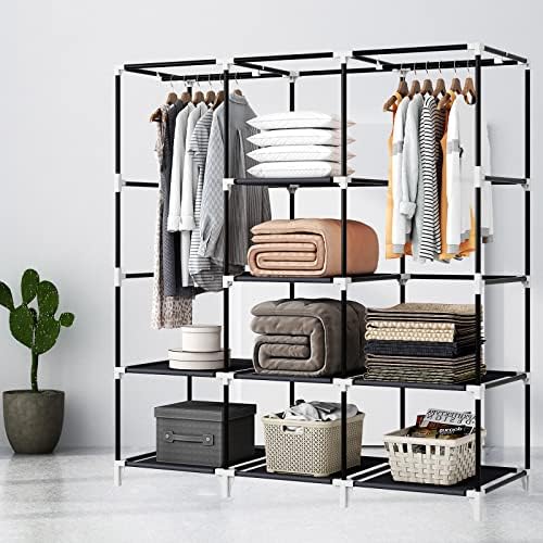 Portable Closet, Bedroom Wardrobe Closet for Hanging Clothes - Image 3