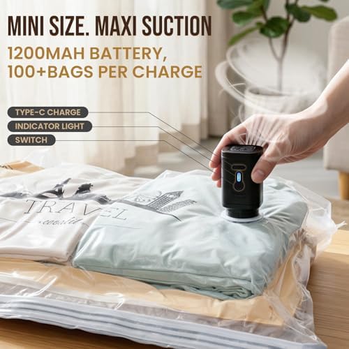 TAILI Vacuum Storage Bags with Rechargeable Pump, 16 Pack(6M+6L+4XL) - Image 3