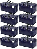 8 Pack Heavy Duty Moving Bags Extra Large Packing Bags, Navy Blue by Rhsiehve
