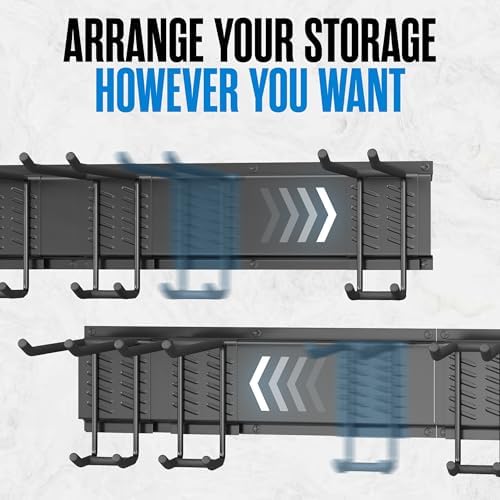Ski Rack Wall Mount, Stores 5 Pairs, Steel Garage Storage Organizer - Image 4