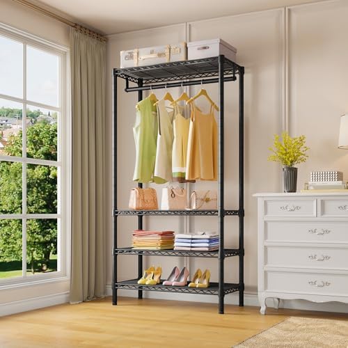 VIPEK V1 Medium Portable Garment Racks for Bedroom/Apartments/Dorms, Black - Image 2