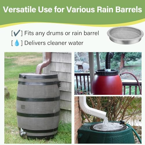 6-inch Round Rain Barrel Screen, Double Aluminum Mesh Vent Cover (Pack of 4) - Image 7