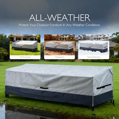 Patio Loveseat Cover Waterproof 420D Bench Cover, 90"x40"x33", 2pc - Image 4