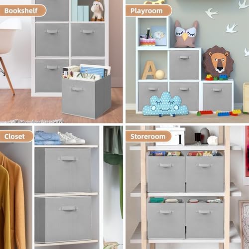 STORAGE MANIAC Storage Cubes, 13 Inch 10 Pack Collapsible Fabric Shelf Bins - Image 5