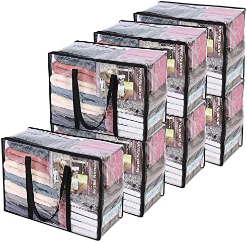 Vieshful 7 Pack Clear Clothes Storage Bags with Zipper 40L by Vieshful