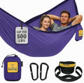 Wise Owl Outfitters Camping Hammock – up to 500lbs Portable Hammock with Tree Straps - Travel, Backpacking, Hiking, Outdoors Camping Gear - Single or Double by WiseOwlOutfitters