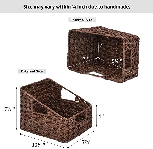 GRANNY SAYS Bundle of 1-Pack Extra Large Wicker Storage Basket for Organizing & 2-Pack Storage Baskets for Shelves - Image 7
