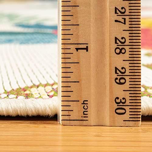 Gertmenian Reyn Spooner Kona Coast Fresco Hawaiian Tropical Rugs - 2x6 Runner, Washable, Stain & UV Resistant Indoor Outdoor Area Rug - Green Ivory Orange Yellow, Laka, 46760 - Image 4