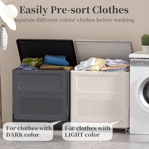 HAIXIN 130QT Large Storage Bin with Lid and Wheels, Dark Gray - Image 6