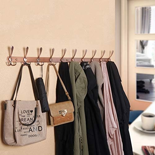 WEBI Coat Rack Wall Mount Long,8 Tri Hooks for Hanging Coats,30 inch Hook Rack Rail,Coat Hanger Wall Mounted for Clothes,Jacket,Hat,Black - Image 6